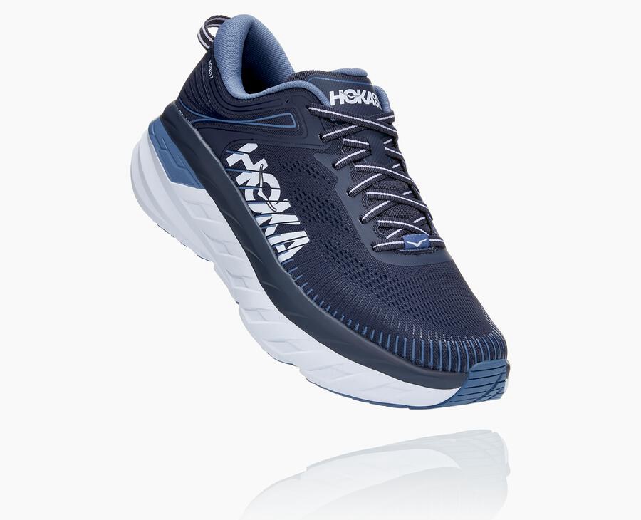 Hoka One One Bondi 7 Löparskor Herr - Marinblå - ZXCDQ-6243